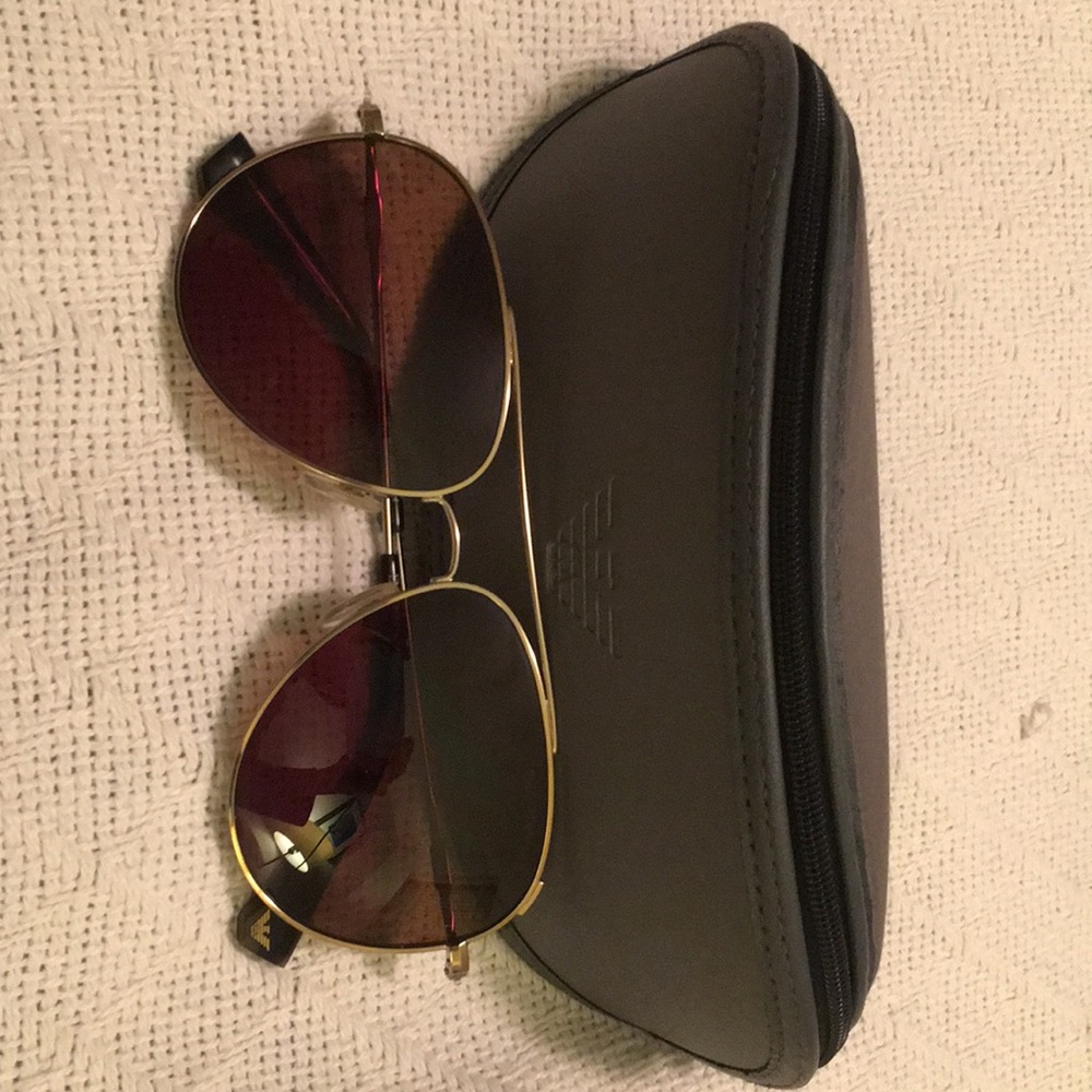 Authentic Emporium Armani brown aviator shades